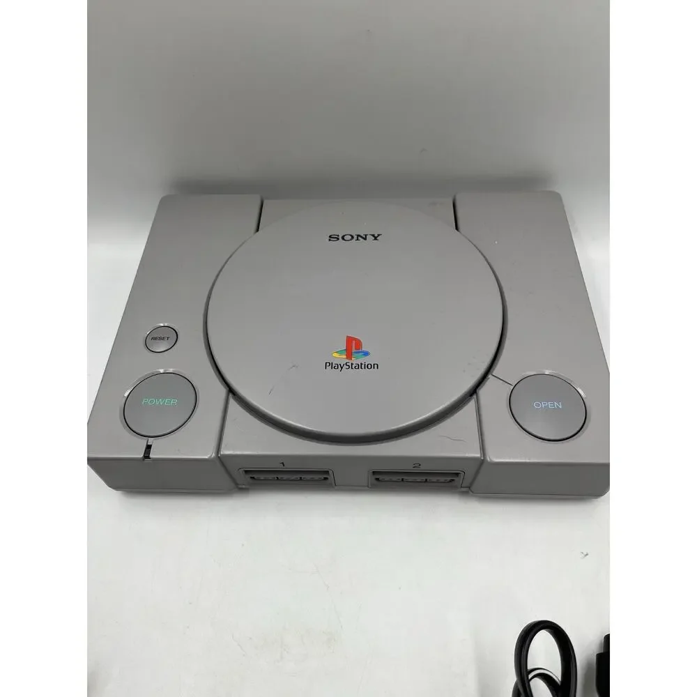 Sony PlayStation 1 Console + Original Controller & Cords - Tested Great